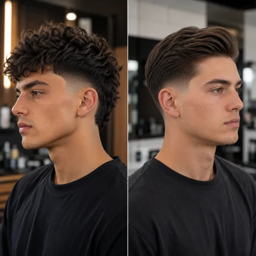 Burst fade vs taper fade haircut comparison for men